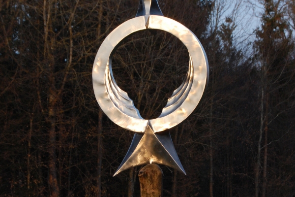 Skulptur, Edelstahl, sculpture stainless steel r