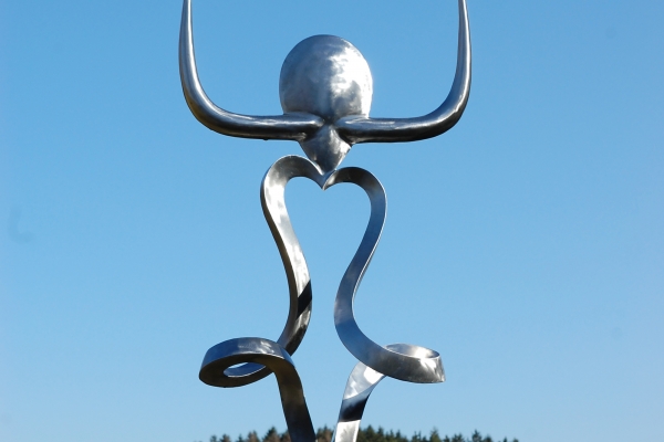 Skulptur Edelstahl, sculpture stainless steel