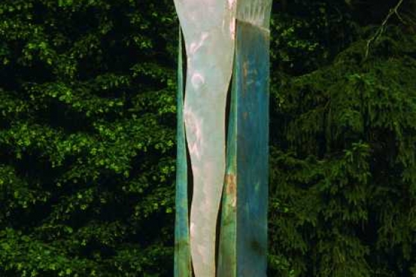 Remo Leghissa, Skulpturen aus Edelstahl und Messing - Sonnenkeil