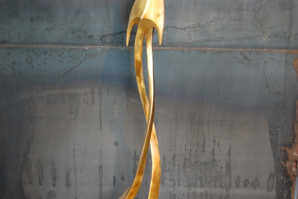 Skulptur Tombak sculpture brass