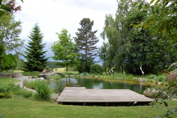 Remo Leghissa, Skulpturenpark - Teich Gesamtansicht